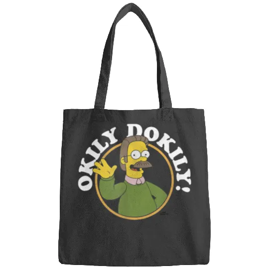 The Simpsons Ned Flanders Okily Dokily Circle Picture Bags, The Simpsons Birthday Tees, Magic Kingdom, Disneyland Family Vacation Bags