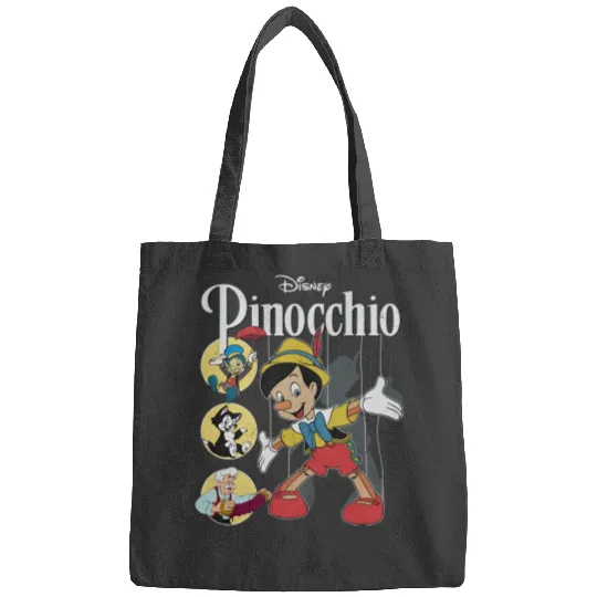 Pinocchio Vintage Movie Characters Group Shot, Disney Pinocchio Bags