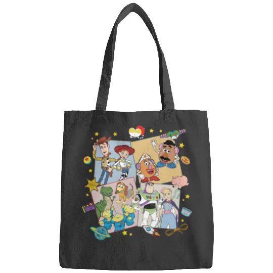 Retro Toy Story Bags, Disney Family Bags, Toy Story Friends tanks, Woody Jessie Buzz Lightyear, Aliens Slinky T-Rex