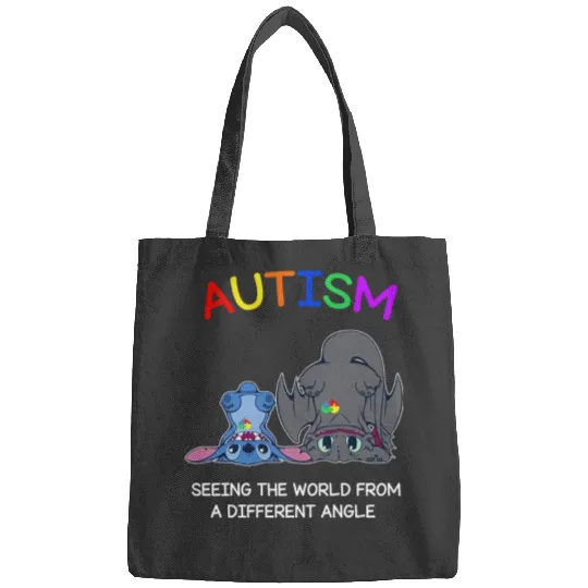 Autism Awareness Bags | Stitch and Toothless Autism Bags | Disney Autism Bags