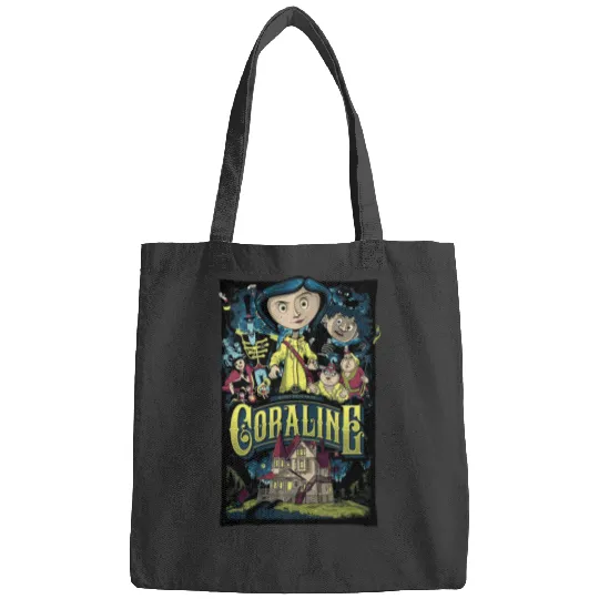 Coraline Bags, Coraline Doll Bags, Vintage Disney Halloween Unisex Bags