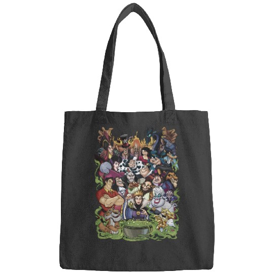 Disney Villains Group Collage Gaston Ursula Maleficent Bags