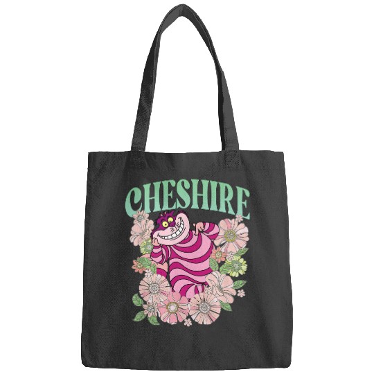 Retro Cheshire Cat Floral Bags, Alice In Wonderland Bags, Disney Cats Bags