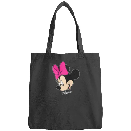 Disney Mickey And Friends Minnie Mouse Big Face Raglan Baseball Tee Bags