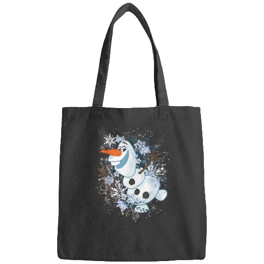 Disney Frozens Olaf Dancing In The Snowflakes Graphic T-Shirt T-Shirt Bags