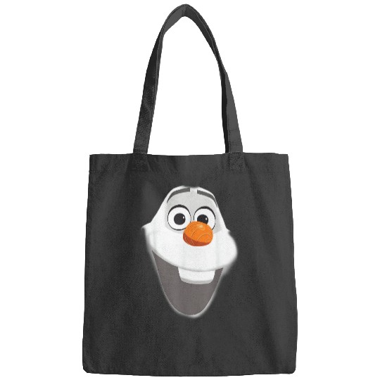 Disney Frozens Happy Snowman Smile Olaf Big Face T-Shirt Bags