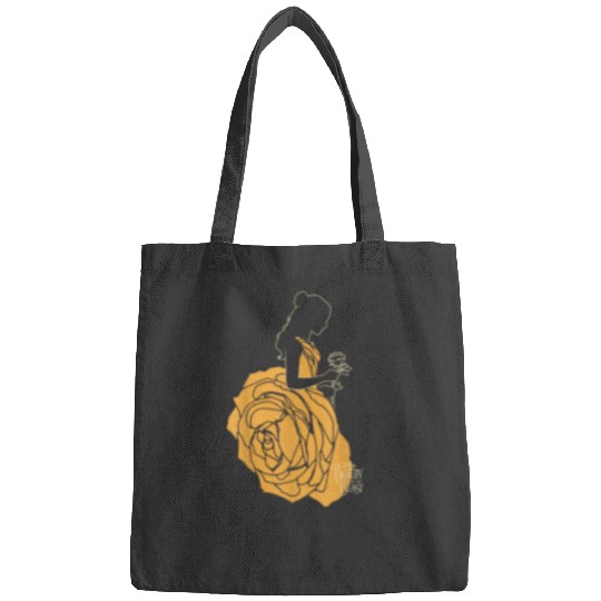 Disney Beauty & The Beast Belle A Rose Dress Graphic T-Shirt T-Shirt Bags