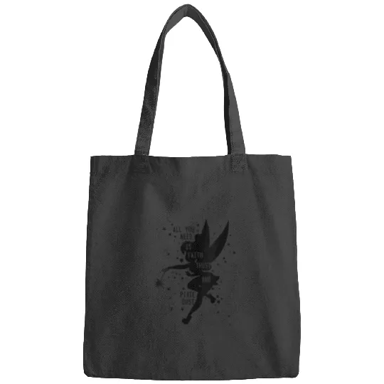 Womens Disney Peter Pan Tinker Bell Faith Trust And Pixie Dust V-Neck T-Shirt Bags