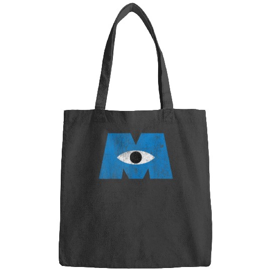 Disney Pixars Monsters, Inc Distressed Cyclops Blue Logo T-Shirt Bags