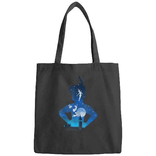 Disney Peter Pan Midnight London Flight Silhouette Fill T-Shirt Bags