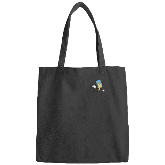 Disney Pinocchio Jiminy Cricket Faux Pocket T-Shirt Bags