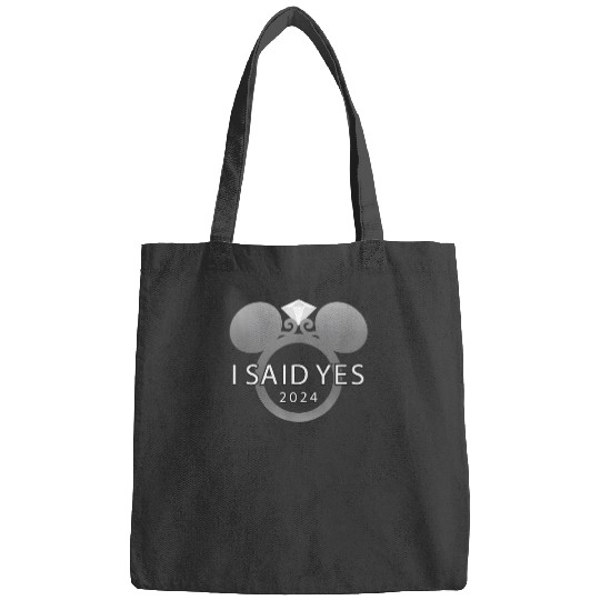 Disney I Said Yes 2024 Engagement Ring Proposal Mickey T-Shirt Bags