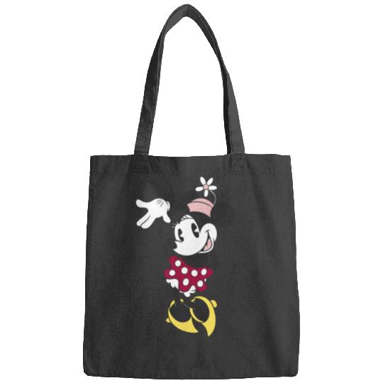 Disney Minnie Mouse Waving Pose Cute Flower Hat Portrait Bags