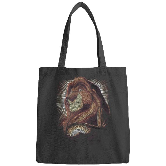 Disney Lion King Mufasa Pride Rock Dot Art Retro Portrait Bags