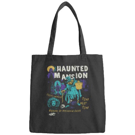 Retro The Haunted Mansion Ghosts Halloween Disney Spooky Month Spooky Season Essential T-Shi Bags