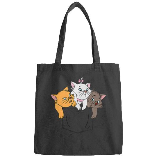 Disney The Aristocats Adorable Kittens Trio Faux Pocket Logo Bags