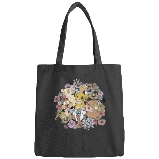 Vintage Floral Lion King, Timon and Pumbaa Bags, Floral Disney Bags