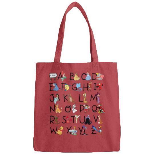 Disney Teacher Alphabet All Characters from A to Z Bags, Magic Kingdom Trip Bags