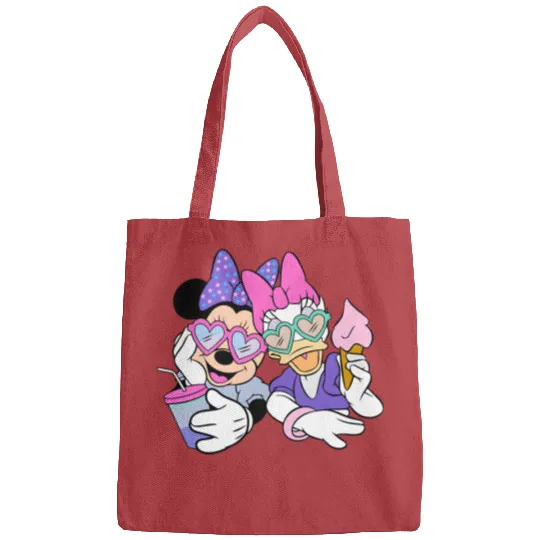 Retro Minnie and Daisy Face, Best Friends Minnie and Daisy Bags, Disney Tie Dye Bags, Minnie and Daisy Bags