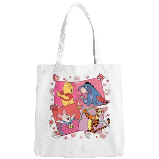 Disney Valentine Characters Bags, Disney Valentine Pooh Bags, Disney Pooh And Friend Bags, Pooh Valentine's Day Bags, Winnie The POOH