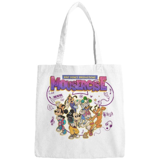 Mickey and Friends Bags, Vintage Disney Mousercise 90s Promotional Bags