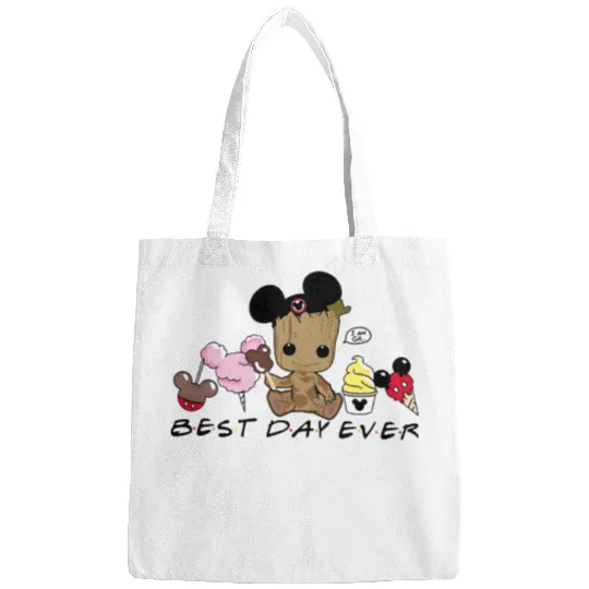 Groot Best day ever Bags, Disney snacks Bags, Cute Baby Groot Disney trip Bags, Disney world
