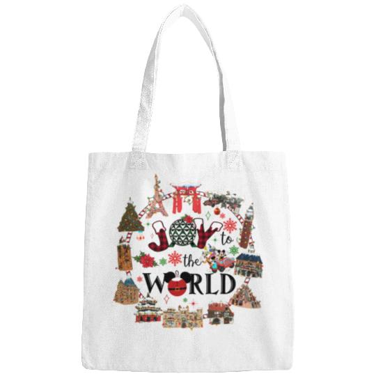 Epcot Christmas Bags, Joy to the World Bags, Disney Travel Bags