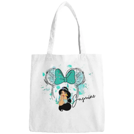 Princess Jasmine, Jasmine Bags, Watercolor Disney Castle Bags