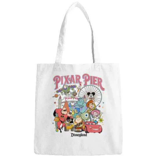 Vintage Pixar Pier Disneyland Bags, Disneyland Pixar Fest 2024 Bags, Meet me at Pixar Pier Disney Pixar Characters