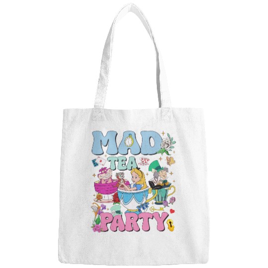 Vintage Mad Tea Party Disneyland Alice in Wonderland Bags, Floral Alice Mad Hatter