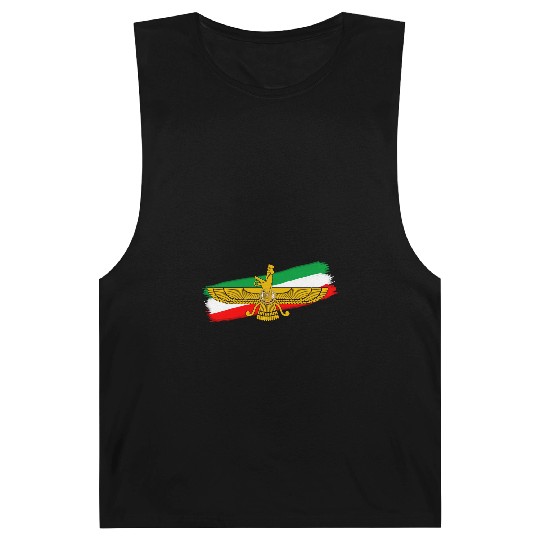 Iran Flag Faravahar Lion Sun Barnard Tanks