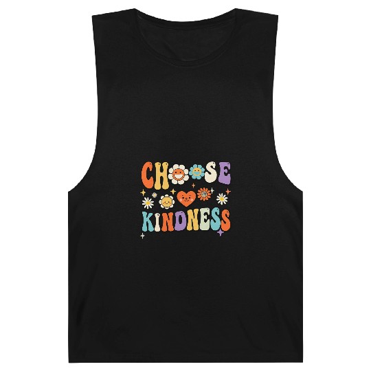 Retro Vintage Choose Kindness Lover Spiritual Barnard Tanks