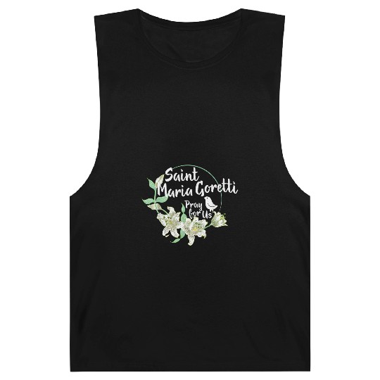 St. Maria Goretti Purity Catholic Saints Lily Symb Barnard Tanks