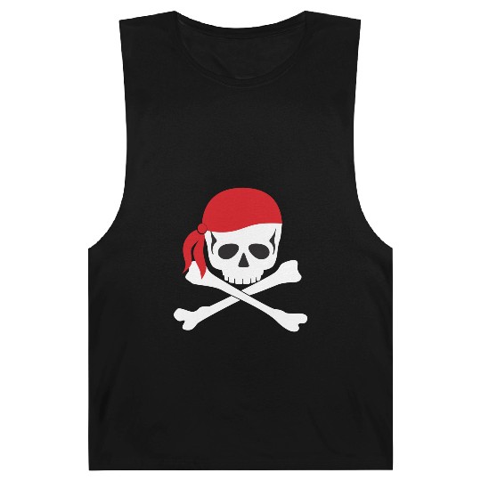 White Skull & Crossbones Barnard Tanks