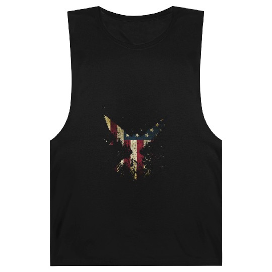 Merica Eagle American eagle with US flag Barnard Tanks