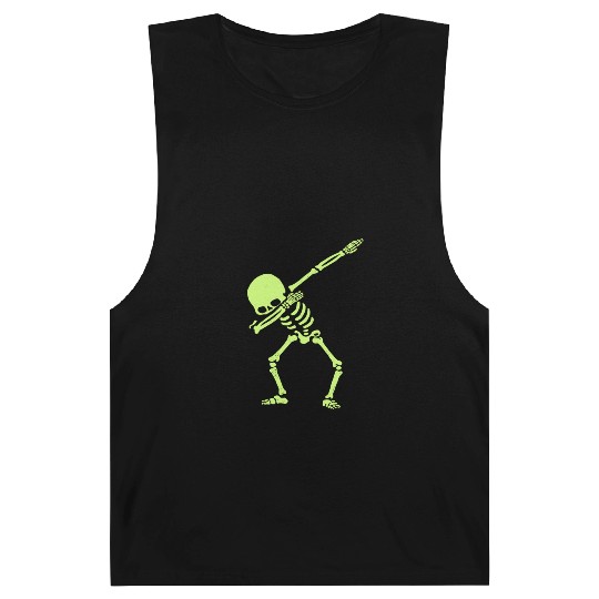 Dabbing Skeleton Dab Hip Hop Skull Dab Glow Effect Barnard Tanks