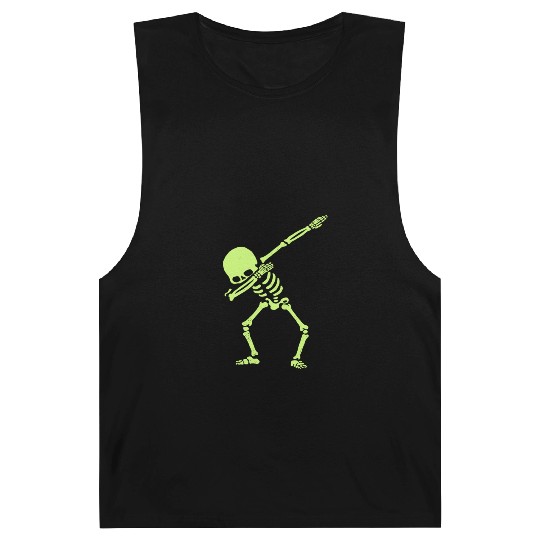 Dabbing Skeleton Dab Hip Hop Skull Dab Glow Effect Barnard Tanks