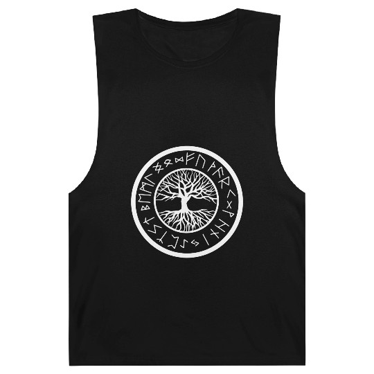 Viking - Yggdrasil Tree of Life with Norse Rune Barnard Tanks
