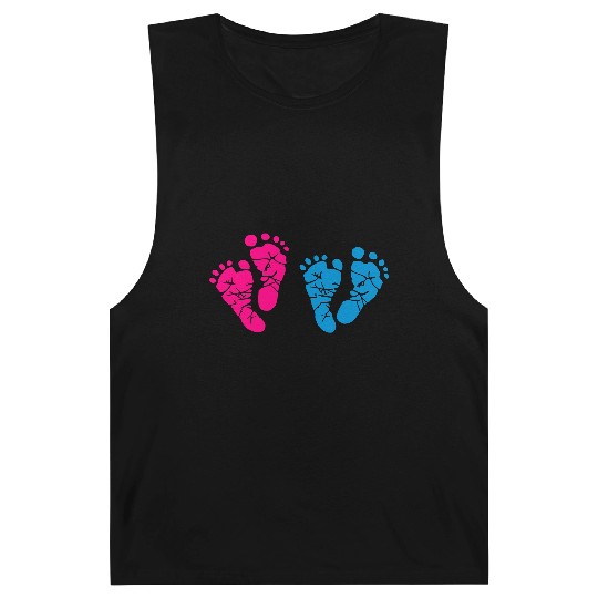 Twin Baby Feet - Pregnancy - Maternity - Mom to be Barnard Tanks