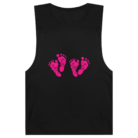 Twin Baby Feet - Pregnancy - Maternity - Mom to be Barnard Tanks