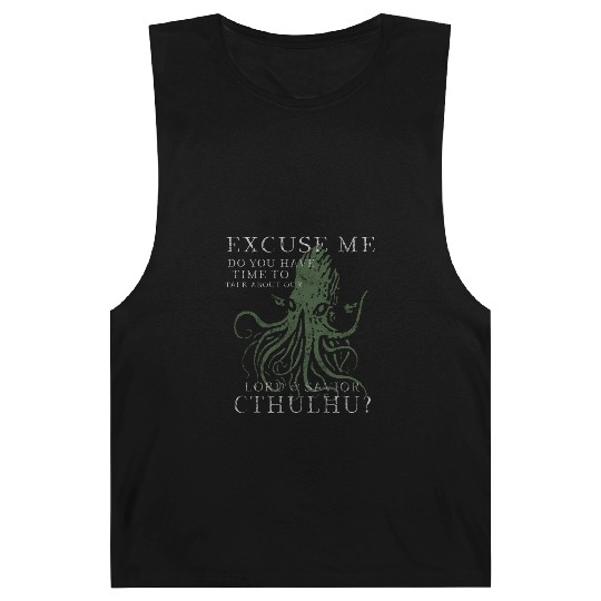 Lord & Savior Cthulhu Funny Lovecraft Vintage Barnard Tanks