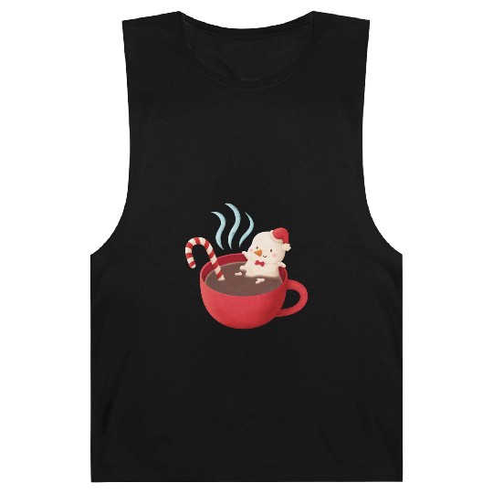 Cute Snowman in Hot Cocoa Barnard Tanks