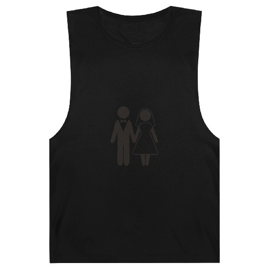 Bride And Groom Silhouette Barnard Tanks