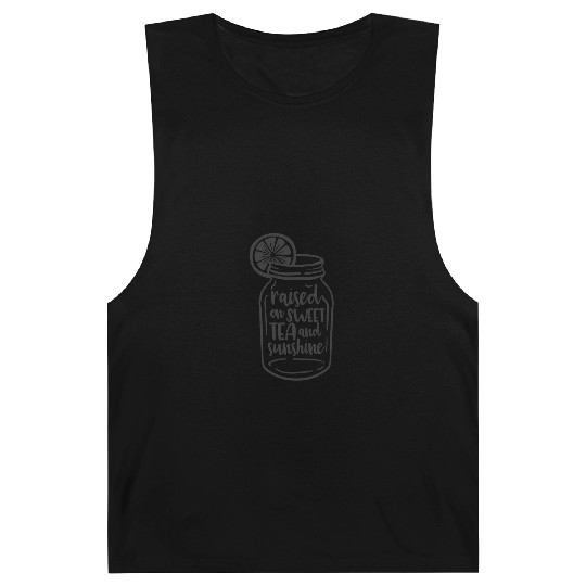 Raised On Sweet Tea And Sunshine Design Summer Drink Mason Jar Barnard Tanks