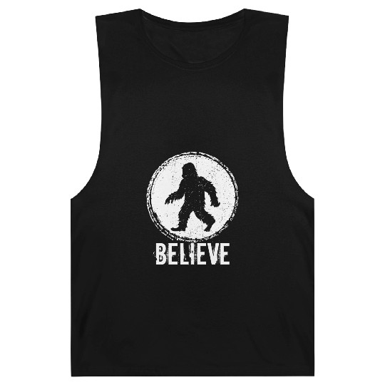 Bigfoot Believe Sasquatch Yeti Believer Science Fiction Barnard Tanks
