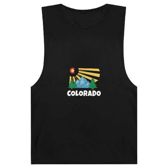 Native Colorado Gifts CO State Flag Sunrise Barnard Tanks