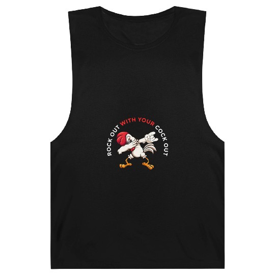 Rock Out With Your Cock Out Rooster Barnard Tanks