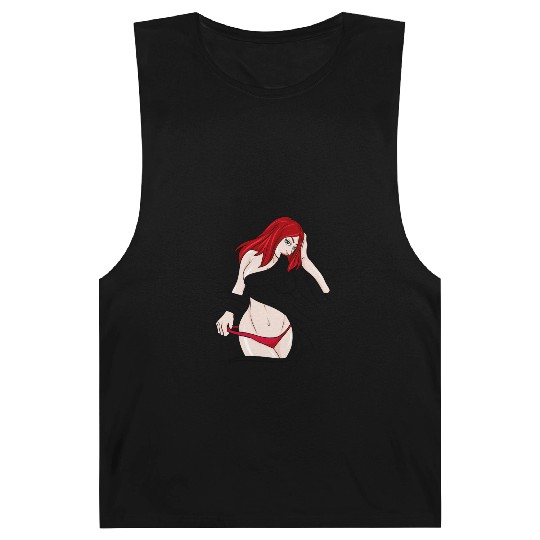sexy girl red hair slip Ginger Barnard Tanks