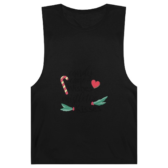 Candy cane wishes and mistletoe kisses Barnard Tanks