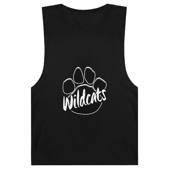 Wildcats Paw Print Mascot School Pride Barnard Tanks